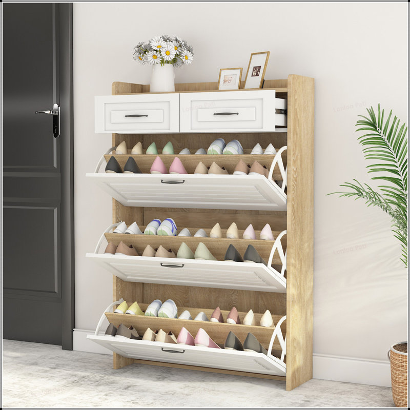 Spacious 3-Door 2-Drawer Shoe Cabinet for Versatile and Organized Footwear Storage