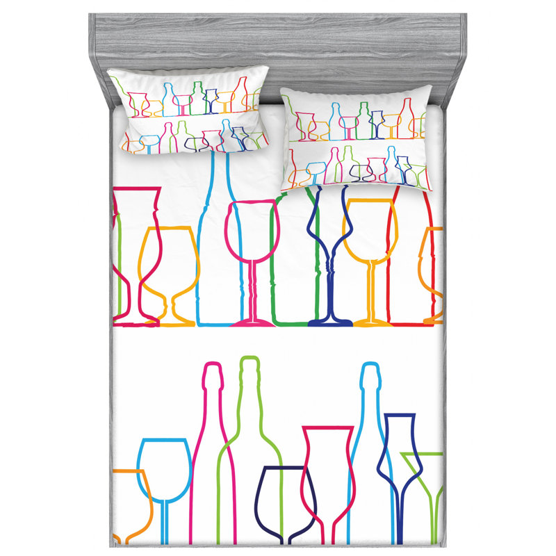 Microfiber Sheet Set, Queen Sheet Set with Fitted Sheet