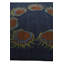 Tapis carré bleu marine Otto