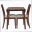 Ensemble de table de salle à manger 3 pièces pour 2 personnes, 1 table de salle à manger pliante en bois + 2 chaises rembourrées, conception compacte pour petits appartements et salles à manger - Brun-515704370