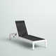 Aynura 25'' Outdoor Powder Coated Aluminum Chaise Lounge