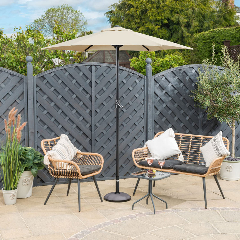 Atri 240cm Market Parasol, Light Cream