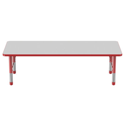 Rectangle T-Mold Adjustable Height Activity Table