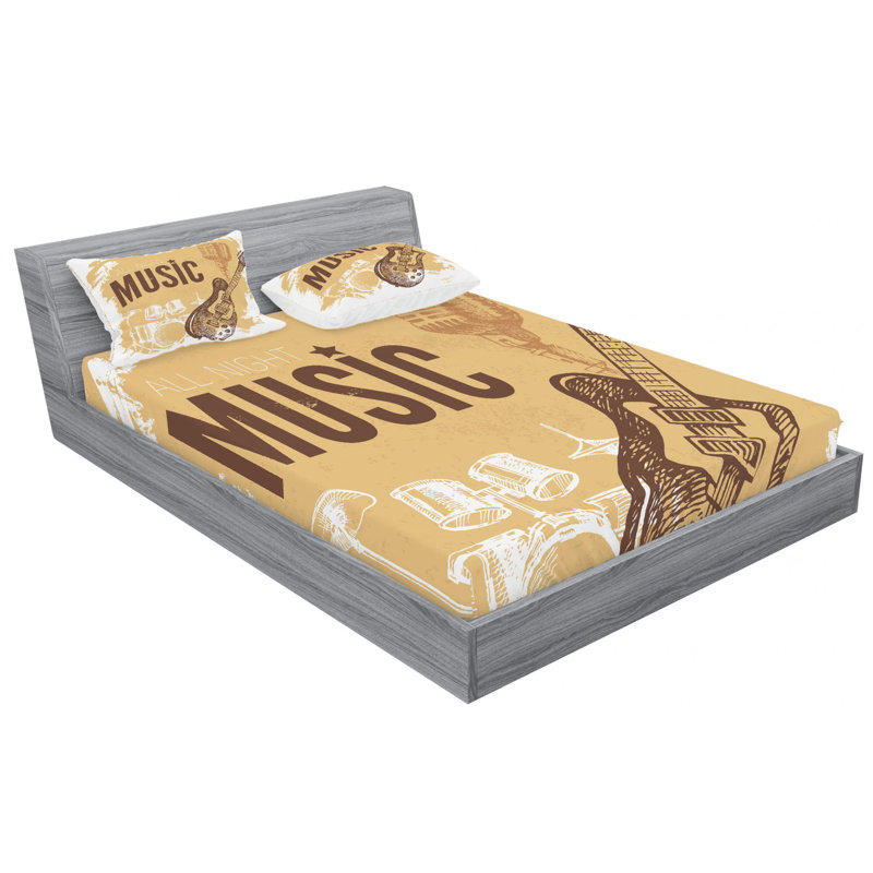 Microfiber Sheet Set, Queen Sheet Set with Fitted Sheet
