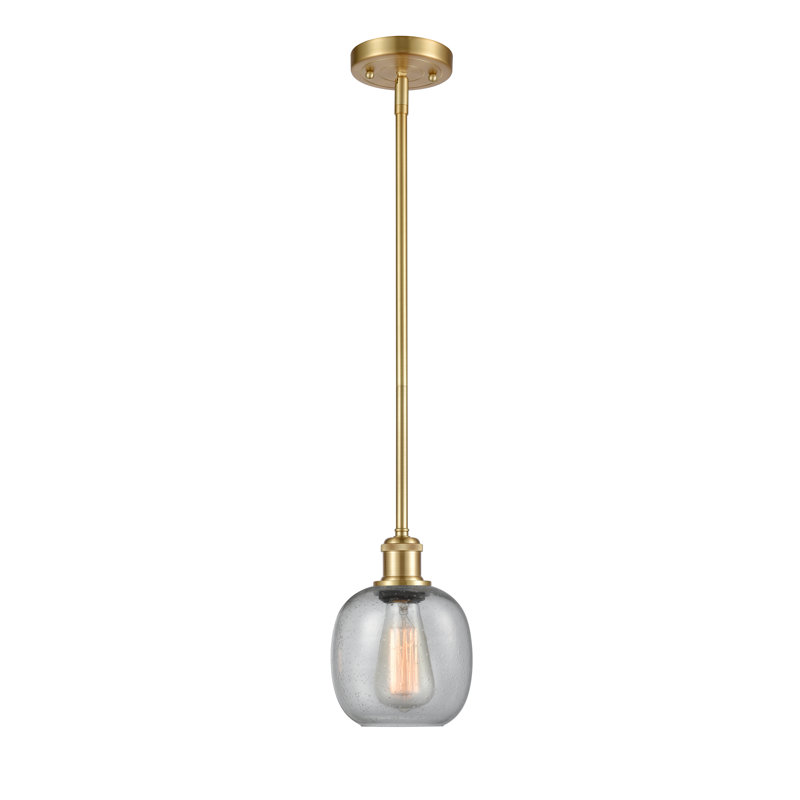 Luminaire suspendu sphérique 1 lumière Carlucci, Grainé, Ampoule DEL 6 watts Vinage, Or satiné