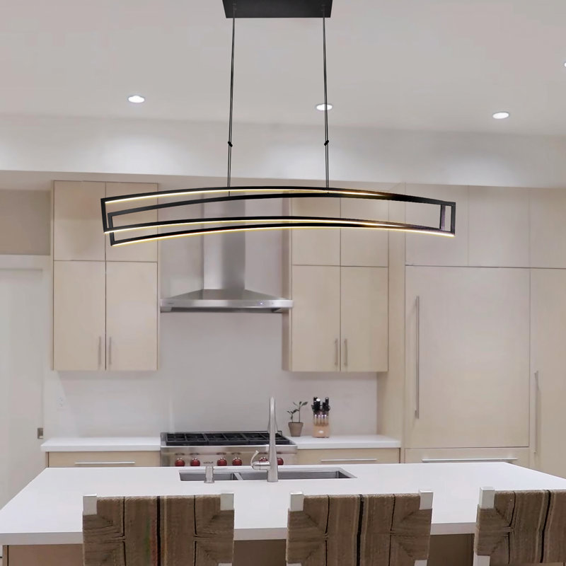 Sirius 2-Light LED Geometric Pendant, Black