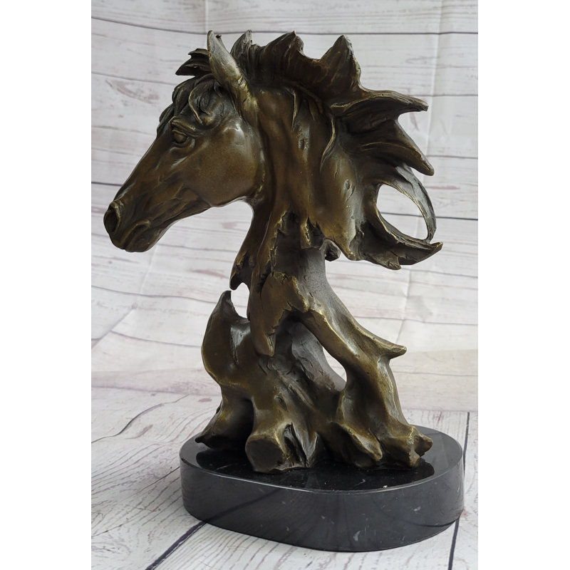 Sculpture de buste de cheval