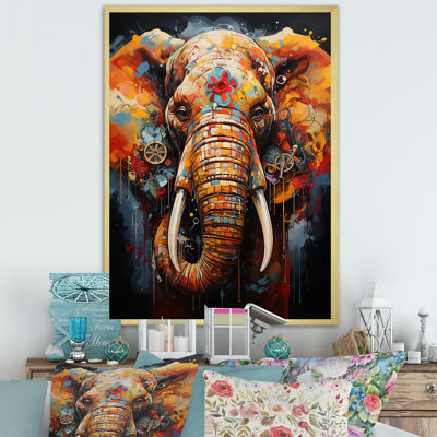 «Urban Graffiti Pachyderms I» sur toile