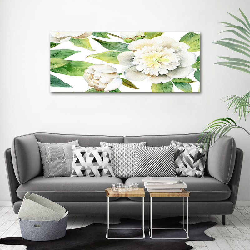 Peonies 1 Piece Wrapped Canvas Wall Art