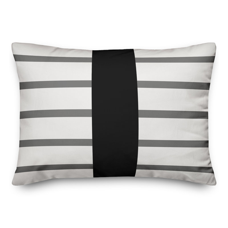 Abstract Outdoor Throw Pillow, Gray