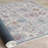 Warenne Soft & Stylish Area Rug (50 x 80 cm), 100% Cotton, 31.5 x 19.7 inches | Antibacterial, Non-Slip PVC Underside, 0.4 in Pile Height | Machine Washable, Colorful Pink, Blue, Green & Grey Design | Perfect for Living Room & Bedroom-112937009