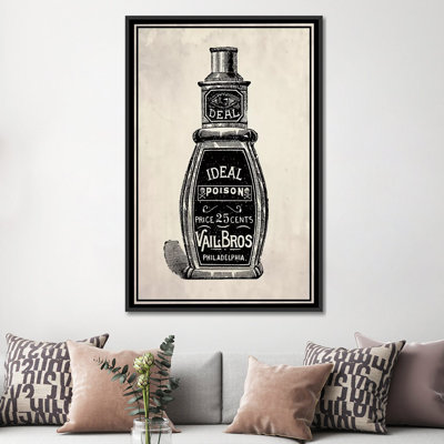 « poison », publicité rétro sur toile tendue