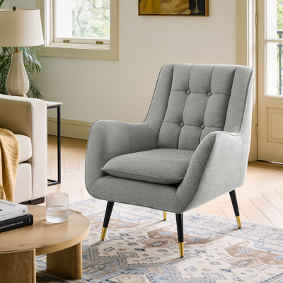 Brianne 30.31'' W Tufted Upholstered Accent Armchair