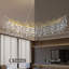Lustre linéaire en cristal 72 po