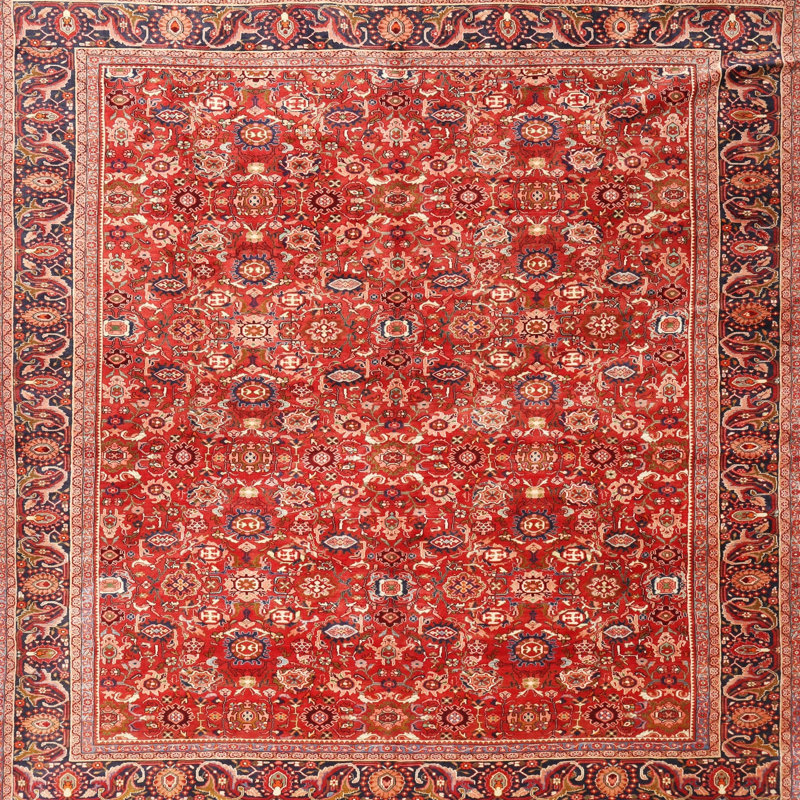 Tapis orange/gris traditionnel Godelieve, Rectangle 5 pi x 7 pi