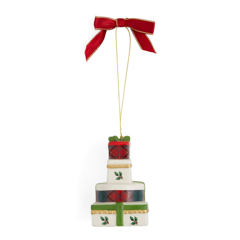 Spode Christmas Tree Stacking Gifts Ornament 4"