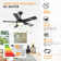 46" Modern Ceiling Fan With Lights And Remote