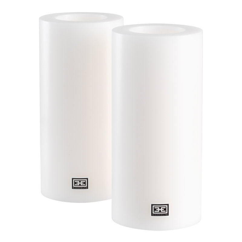 Bougie pilier artificielle non parfumée, H 8,27 po x l 3,94 po x P 3,94 po, 2