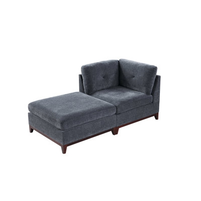Chaise de coin modulaire en bois de frêne 2 pièces