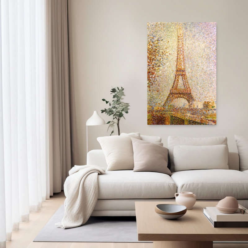 «Eiffel Tower Classic Modern Traditional Traditional City City», reproduction d'art murale, H 60 po x l 40 po