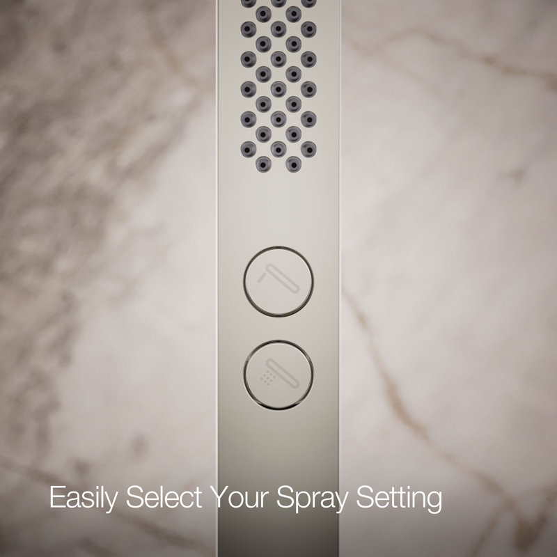 Shift + Square Two-Function Handshower, Multi-Function Handheld Shower Head, 2.5 GPM, Vibrant Polished Nickel