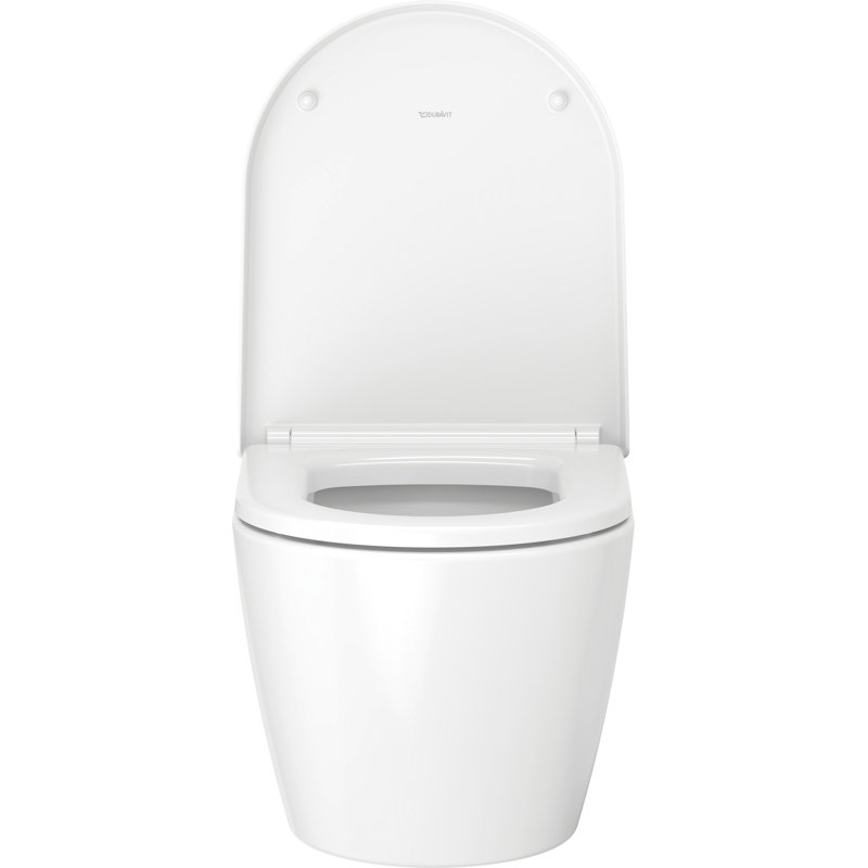 Toilette allongée murale Duravit Me par Starck 1,28 GPF avec chasse d'eau à haut rendement, Blanc