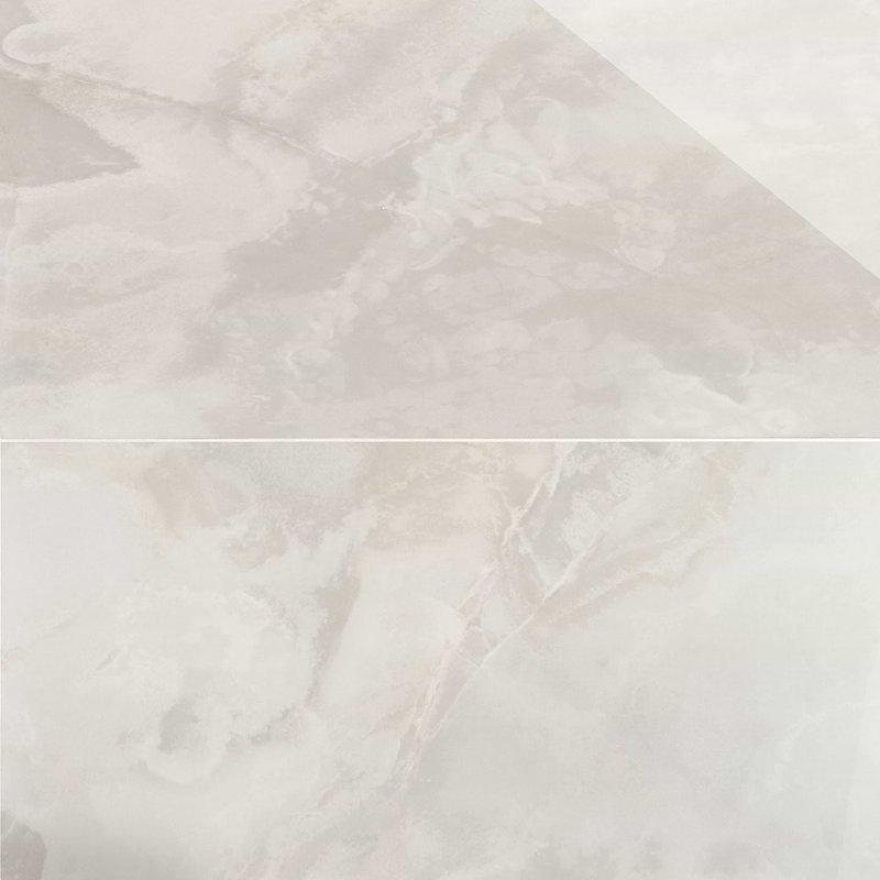 Jewel Onyx 24X48 Polished Porcelain Tile, White