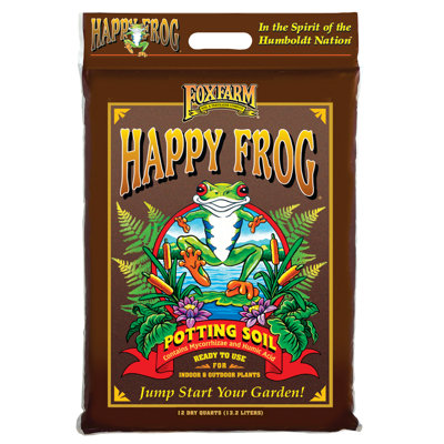 FoxFarm FX14054 Happy Frog Nutrient Rapid Growth Garden Potting Soil, 12 quart