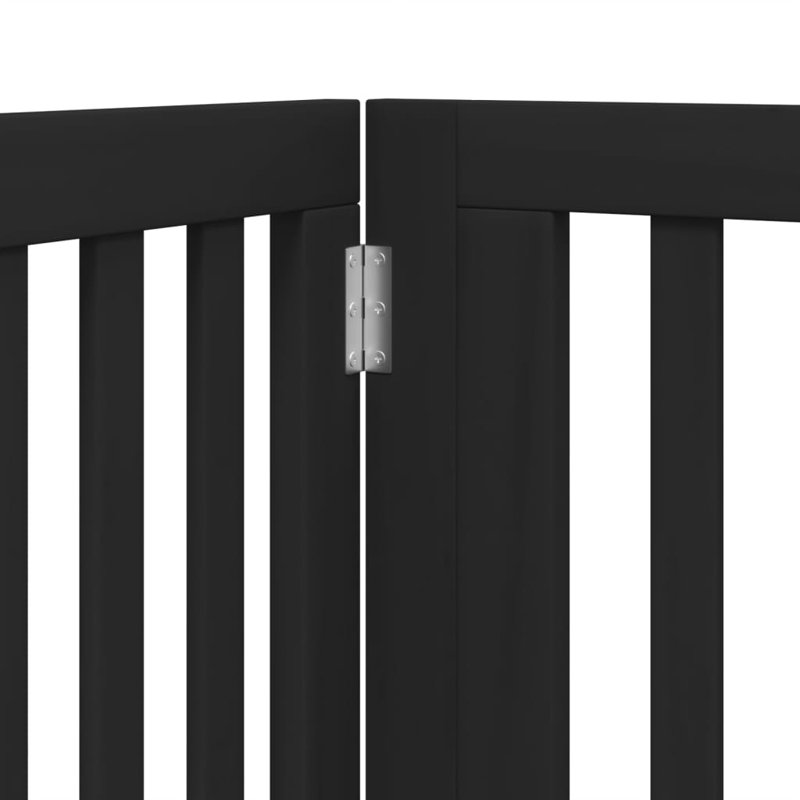 Pottersville Solid Wood Dog House Door, 60cm H x 640cm W x 2cm D, Black
