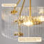 Plafonnier semi-encastré cylindrique moderne de 16 po Nicola - Structure dorée avec abat-jour en verre texturé pour le salon, la chambre à coucher et le vestibule