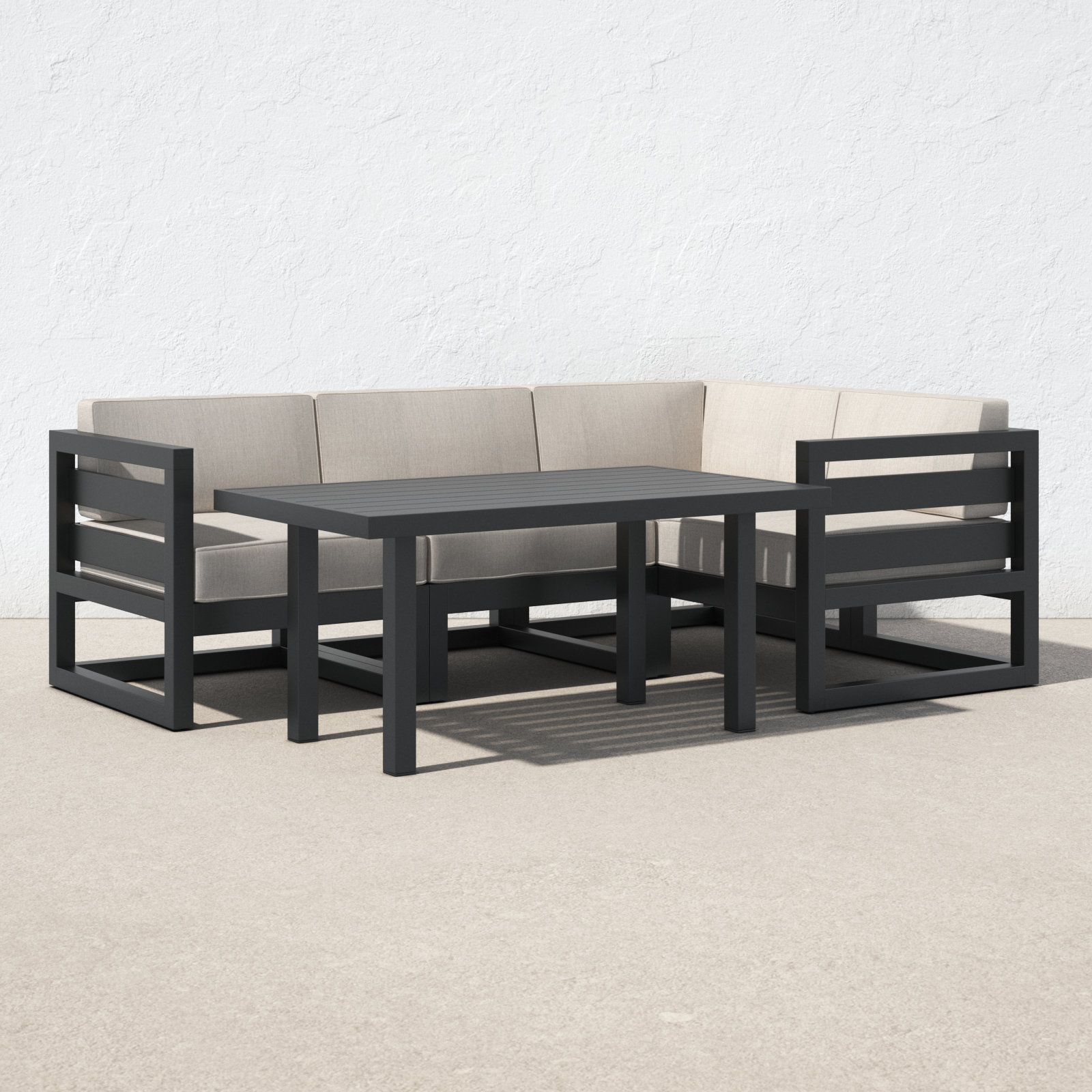 Smith 4-Person Sunbrella® Patio Seating Group, Cast Silver, Slate