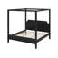 Lit plateforme à baldaquin en bois avec tête de lit et pieds de support-1238727538-1238727537