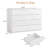 Modern 8 Drawer Dresser For Bedroom, 47’’ White Chest of Drawers, High Gloss Storage Dresser For Living Room, Hallway, Entryway