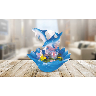 Figurine 4 "H Blue Dolphins on Seashell