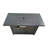 Outdoor Steel Propane Fire Pit Table, 50000 , 8-Hour Burn Time, Push-Button Ignition, 42''W X 25''H, Grey, Battery Included Grey Table With Lid, Output, 8 Hours 42'' 25'', Lava Rocks