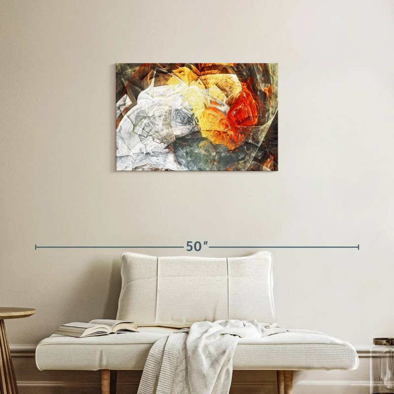 Avery - Couleurs froissées abstraites, H 20 po x l 30 po