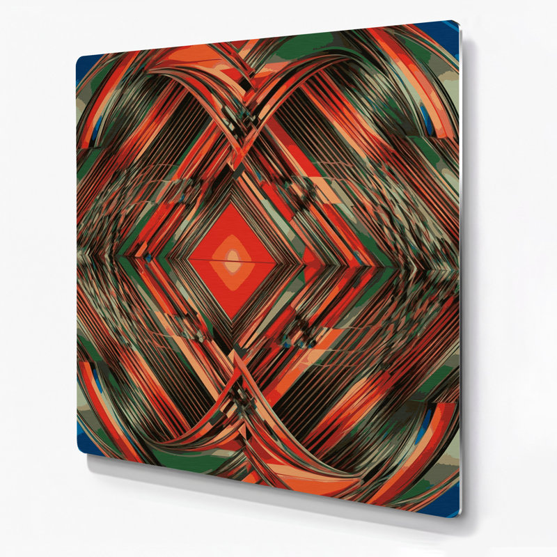Art mural rouge Op Op 36, H 144 po x l 144 po x P 0,05 po