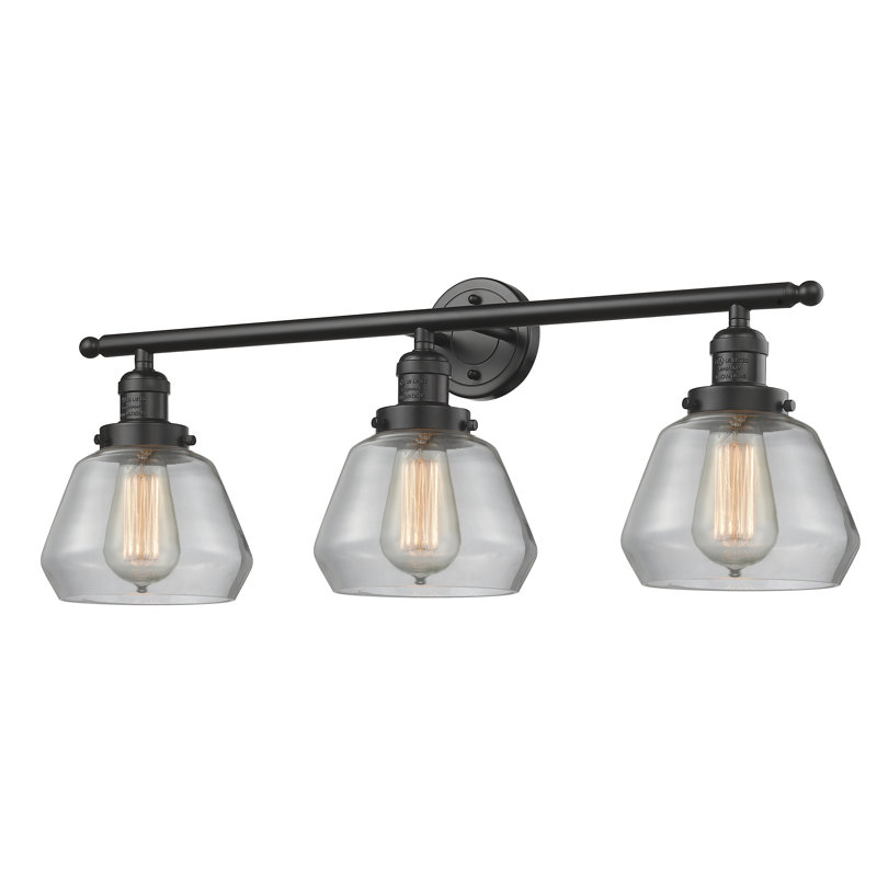 Éclairage pour salle de bain à intensité variable 3 lumières Chill, Bronze huilé, Transparent