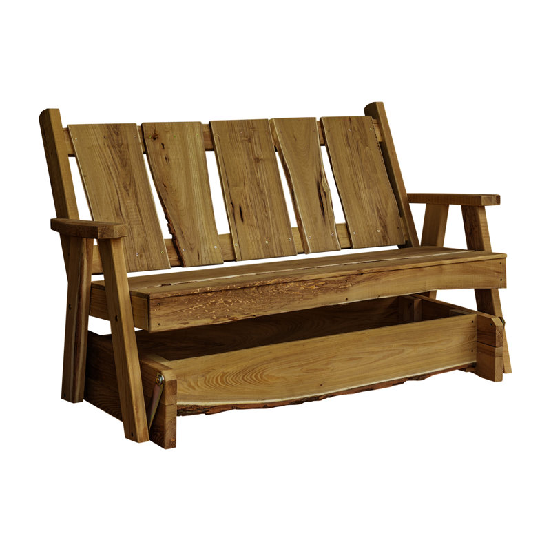 Banc d'extérieur en bois massif Ciarrai, Champignon