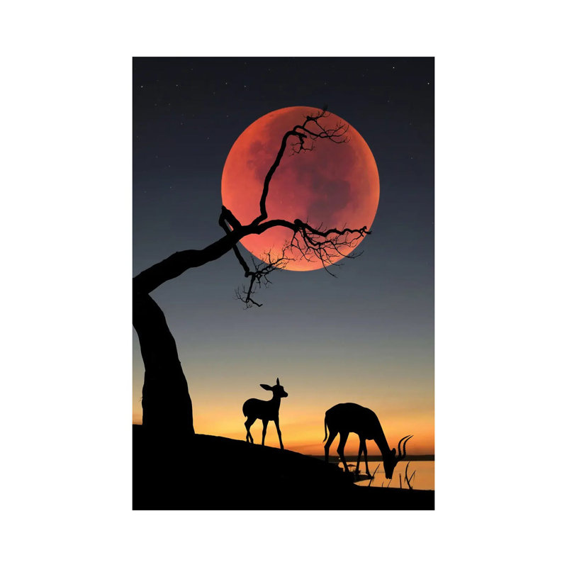 Blody Moon by Abdullah Evindar - Wrapped Canvas Print
