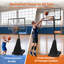 Panier de basketball extérieur à manivelle de 44 pouces avec plaque de protection