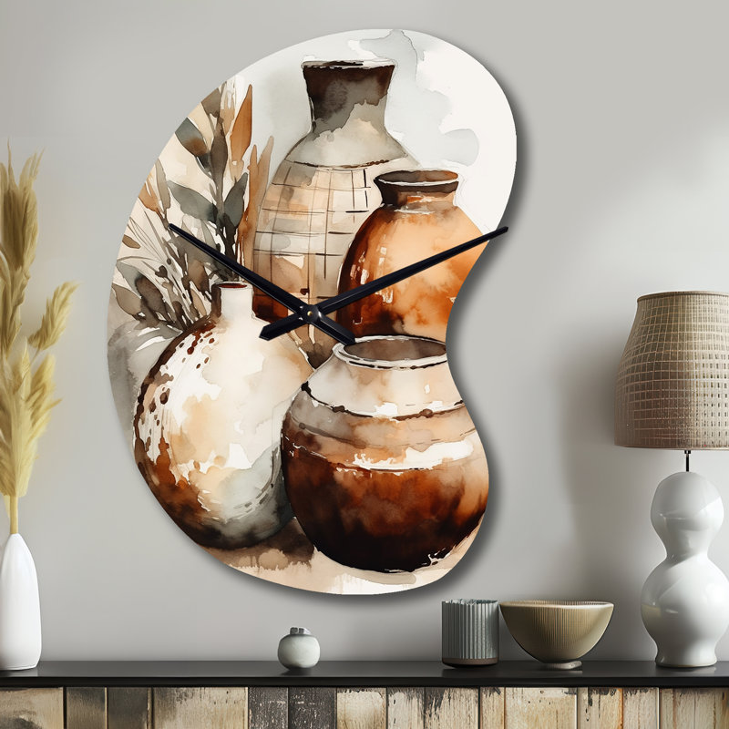 Horloge murale asymétrique en métal Lasser, Petit