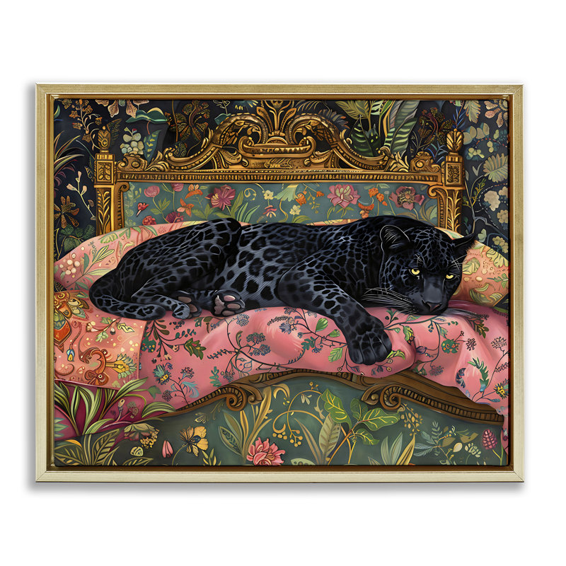 Fauteuil Leopard, H 25 po x l 31 po, Cadre flottant métallique doré