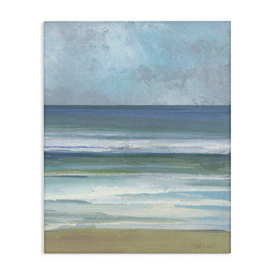 Calming Blue Waves Impression Canvas, design by Sally Swatland