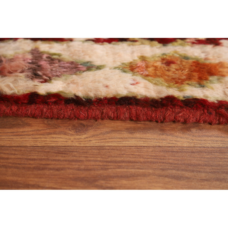 Tapis tribal noué à la main à motif géométrique marocain 6 x 9