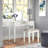 Fidelmar 36" 2-Drawer Flip Top Mirror Vanity with Butterfly Print Stool-291653910