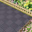 Carreaux de terrasse en plastique 12 po x 12 po - Boîte de 44 carreaux imperméables pour l'extérieur, plancher pour patio, balcon et cour arrière, installation facile à faire soi-même-114853409