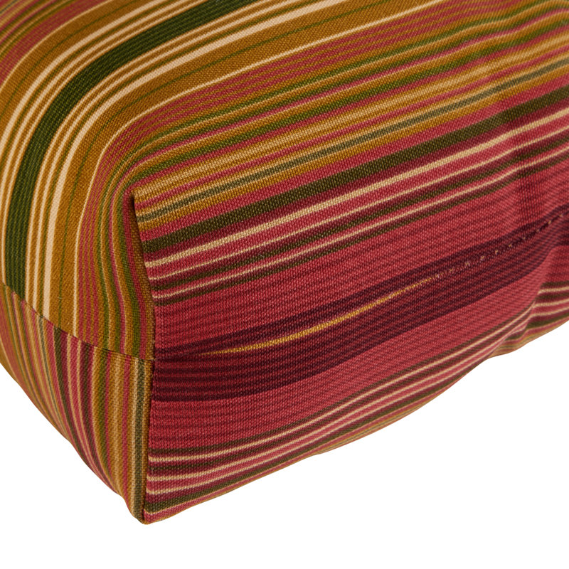 Coussin de chaise d'extérieur à dossier haut Lester, Rayure Kinnabari, 1