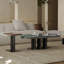 Ensemble de tables basses 2 pièces avec dessus en pierre