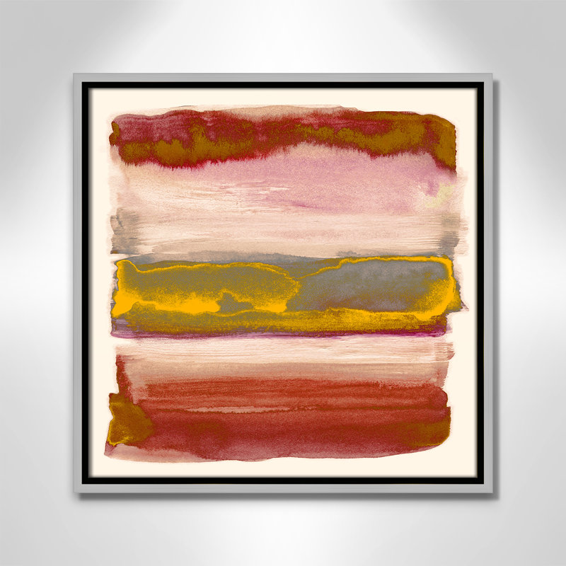 Imprimé «Yellow Sky II» par Nan, Argent, H 17,5 po x l 17,5 po